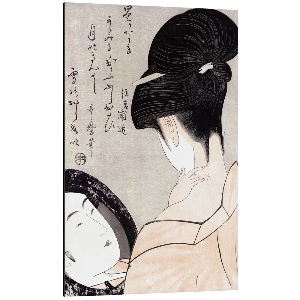 126141_aluminium-print تابلو شاسی طرح Young woman applying makeup کد 356702 زن جوان در حال آرایش کردن