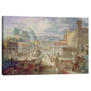 تابلو بوم کنواس طرح A Scene in Ancient Rome کد 905635 صحنه‌ای در روم باستان