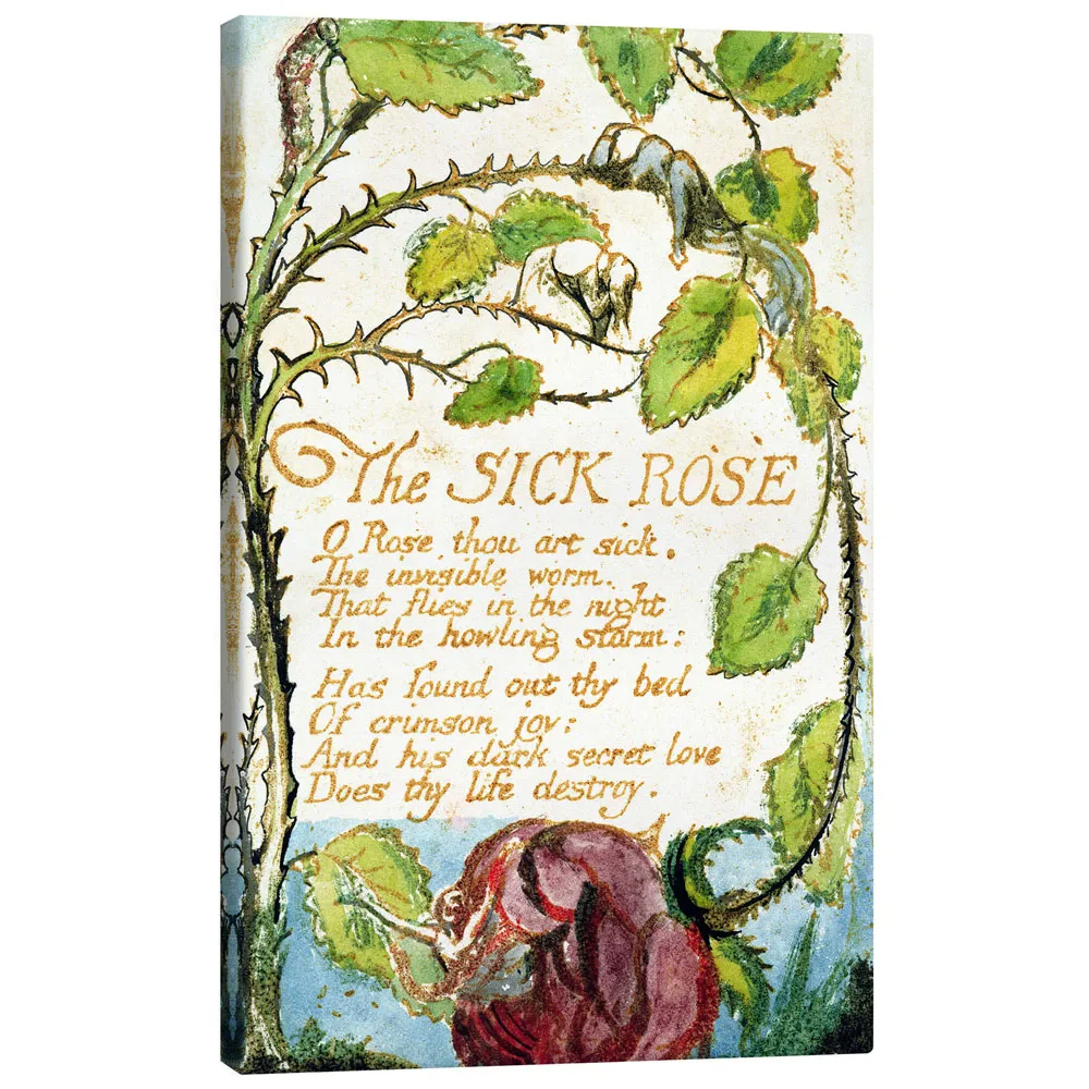 129511_canvas تابلو بوم کنواس طرح The Sick Rose کد 892495 رز بیمار