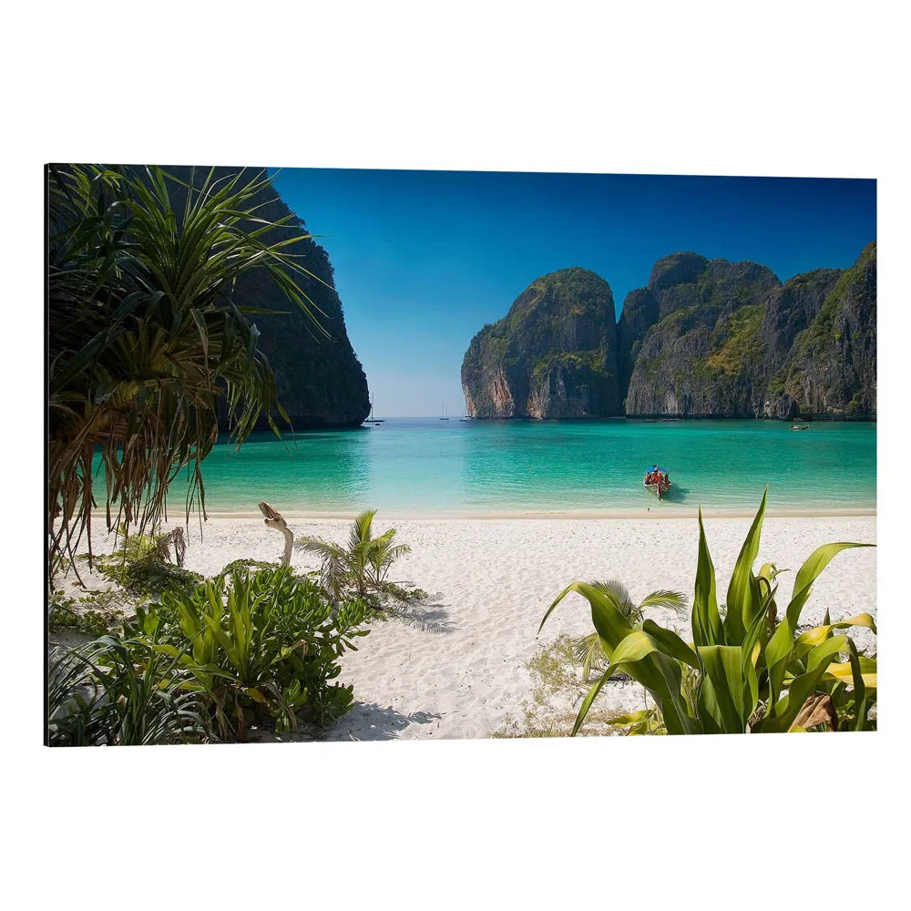 133305_aluminium-print تابلو شاسی طرح White beach in Thailand کد 855731 ساحل سفید در تایلند