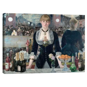 تابلو بوم کنواس طرح A Bar at the Folies-Bergère کد 790993 یک بار در فولی-برژر