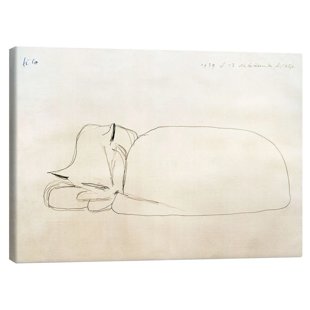 164142_canvas تابلو بوم کنواس طرح Slumbering cat کد 939482 گربه خواب آلود