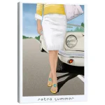 تابلو بوم کنواس طرح Retro summer کد 216739 تابستان رترو