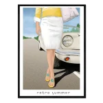 تابلو قاب دار طرح Retro summer کد 216739 تابستان رترو