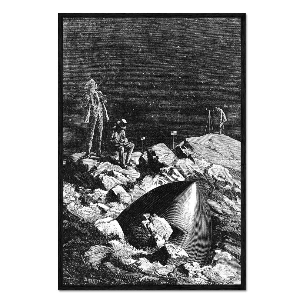 178942_loft-black تابلو قاب دار طرح From the earth to the moon کد 697347 از زمین تا ماه