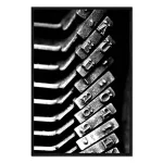 تابلو قاب دار طرح Typewriters کد 539589 ماشین‌های تحریر