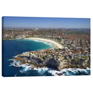 تابلو بوم کنواس طرح Aerial view of Bondi Beach کد 956795 نمای هوایی از ساحل بوندی