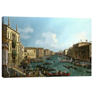 تابلو بوم کنواس طرح Regatta on the Canale Grande کد 320861 رگاتا در کانال گراند