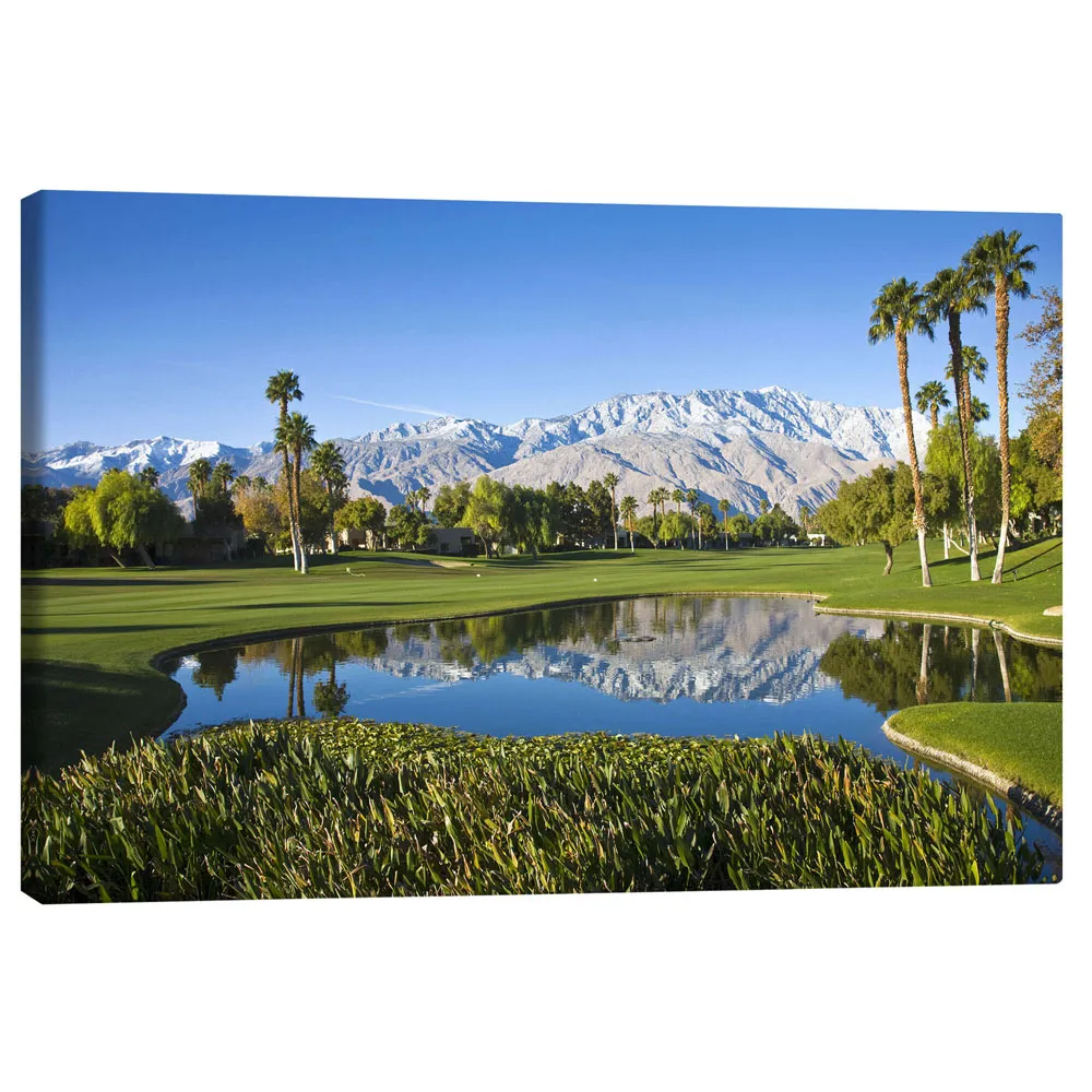 213531_canvas تابلو بوم کنواس طرح Golf course in Palm Springs کد 501124 زمین گلف در پالم اسپرینگز