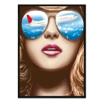 تابلو قاب دار طرح Wanderlust کد 877572 ولع سفر