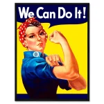تابلو قاب دار طرح Rosie The Riveter