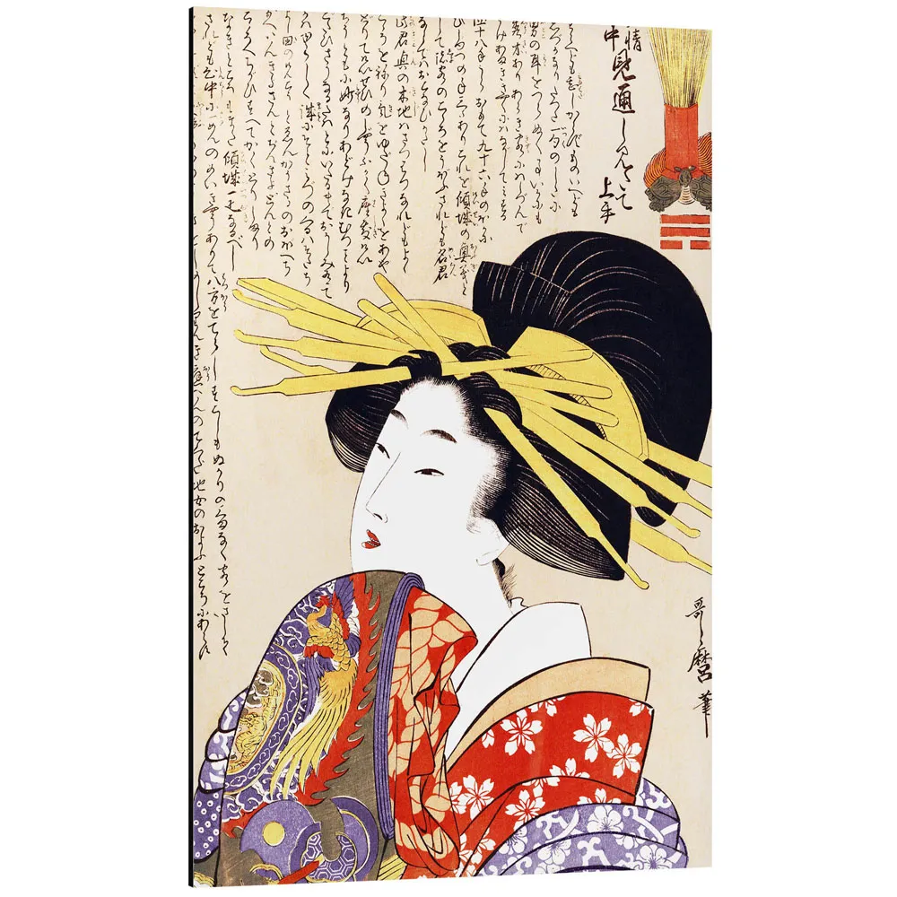 311415_aluminium-print تابلو شاسی طرح Young courtesan lifts her robe کد 998348 فاحشه جوان لباس خود را بالا می زند