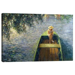 تابلو بوم کنواس طرح The Boat on the Marne کد 976325 قایق روی مارن