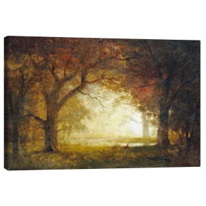 تابلو بوم کنواس طرح Forest Sunrise کد 883826 طلوع خورشید در جنگل