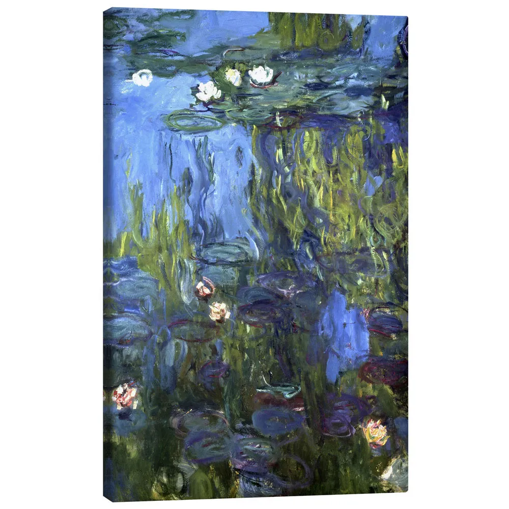 313039_canvas تابلو بوم کنواس طرح Water Lilies V کد 590094 نیلوفرهای آبی ۵