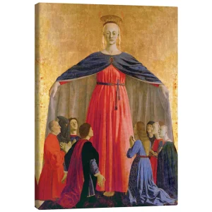 تابلو بوم کنواس طرح Madonna della Misericordia (Polyptych of the Misericordia) کد 309044 مدونا دلا میسریکوردیا (چندپتیخ میسریکوردیا)