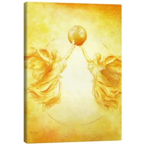 تابلو بوم کنواس طرح Guardian angels of the Earth کد 284692 فرشتگان نگهبان زمین