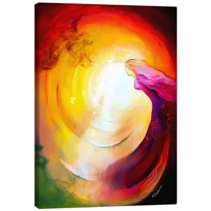 تابلو بوم کنواس طرح Journey into Light کد 800646 سفر به درون نور