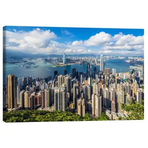 تابلو بوم کنواس طرح HONG KONG 01 کد 992288 هنگ کنگ 01