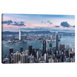 تابلو بوم کنواس طرح HONG KONG 03 کد 472060 هنگ کنگ ۰۳