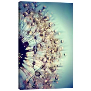 تابلو بوم کنواس طرح Dandelion blue crystal کد 748458 کریستال آبی قاصدک