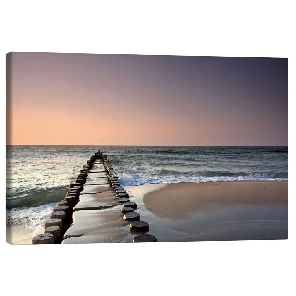 352304_canvas تابلو بوم کنواس طرح Sunset at the Baltic Sea کد 102805 غروب خورشید در دریای بالتیک