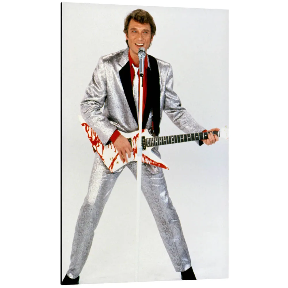 366853_aluminium-print تابلو شاسی طرح Johnny Hallyday کد 101206 جانی هالیدی