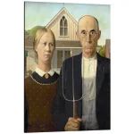 تابلو شاسی طرح American Gothic کد 218972 گوتیک آمریکایی