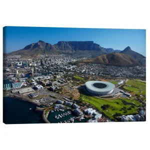 تابلو بوم کنواس طرح Cape Town Stadium and Table Mountain کد 437408 ورزشگاه کیپ تاون و کوه تیبل