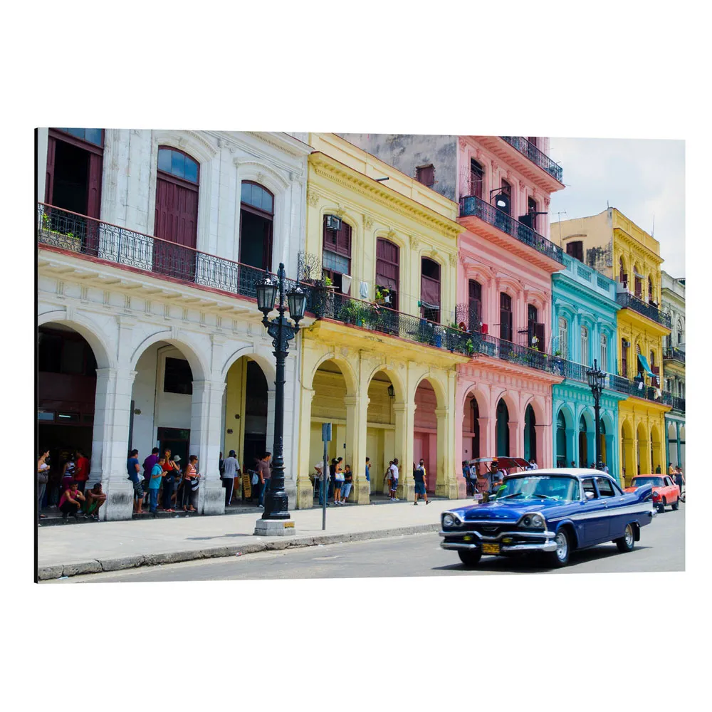 374976_aluminium-print تابلو شاسی طرح Pastel buildings in Havana