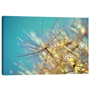 تابلو بوم کنواس طرح Dandelion Glitter کد 930884 اکلیل قاصدک