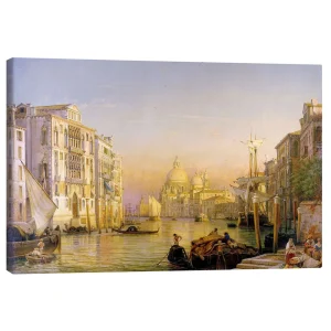 تابلو بوم کنواس طرح Grand Canal in Venice کد 138817 کانال بزرگ در ونیز