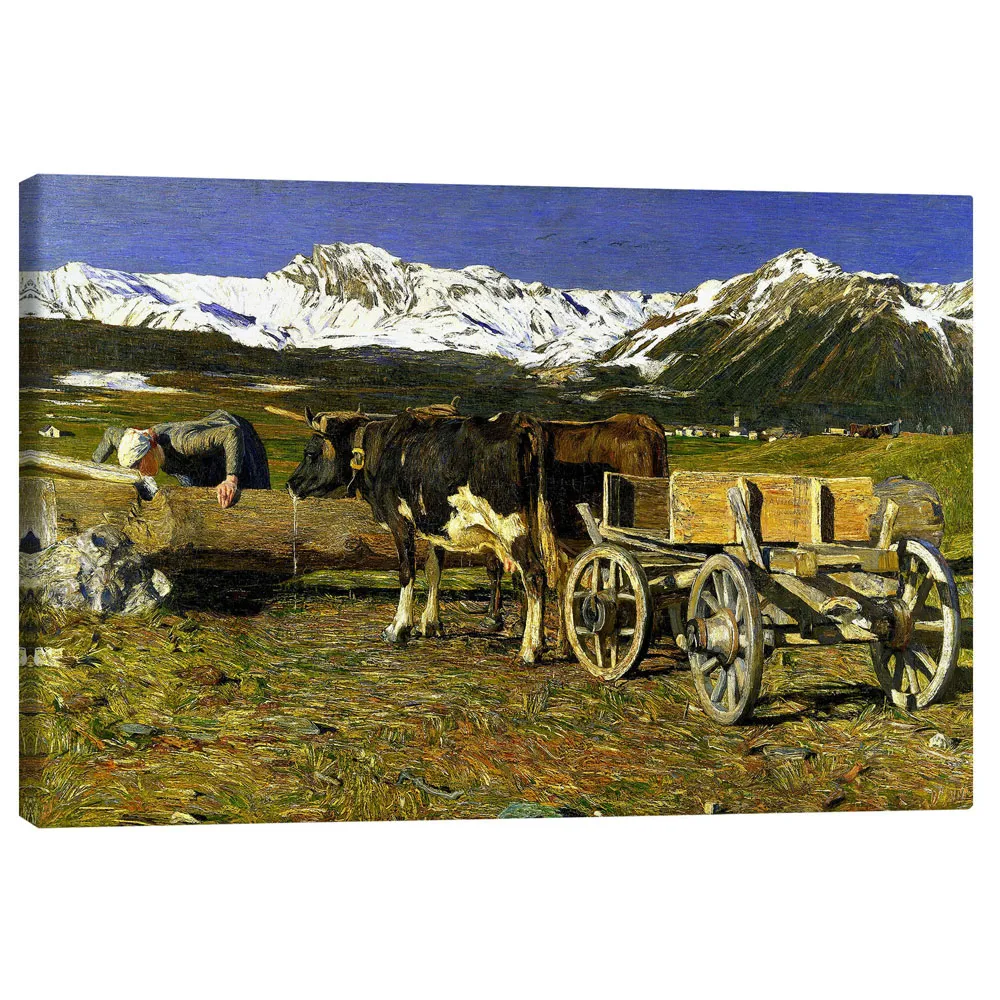 383979_canvas تابلو بوم کنواس طرح At the watering place کد 826353 در محل آبیاری