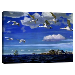 تابلو بوم کنواس طرح Blue Freedom کد 205389 آزادی آبی