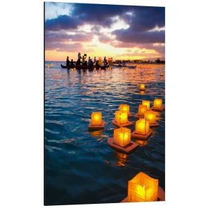 تابلو شاسی طرح Lantern swimming festival in Hawaii کد 532067 جشنواره شنا با فانوس در هاوایی