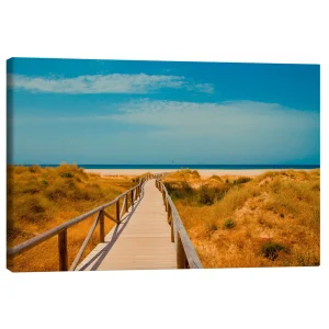تابلو بوم کنواس طرح way to the beach - Tarifa (Andalusia)