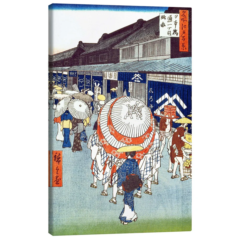 395548_canvas تابلو بوم کنواس طرح Nihonbashi Tori I-chome Ryakuzu کد 684384 Nihonbashi Tori I-chome Ryakuzu