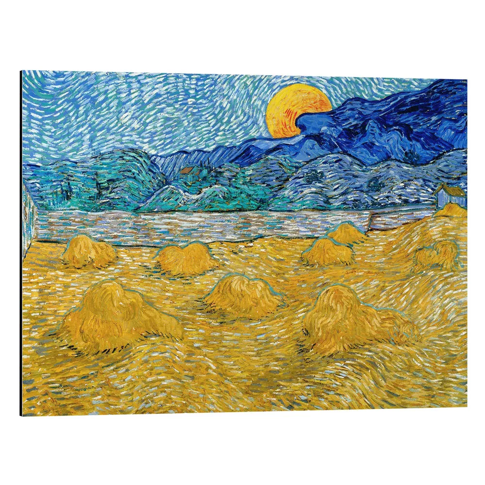 395719_aluminium-print تابلو شاسی طرح Evening Landscape with Rising Moon کد 576877 منظره عصرگاهی با طلوع ماه