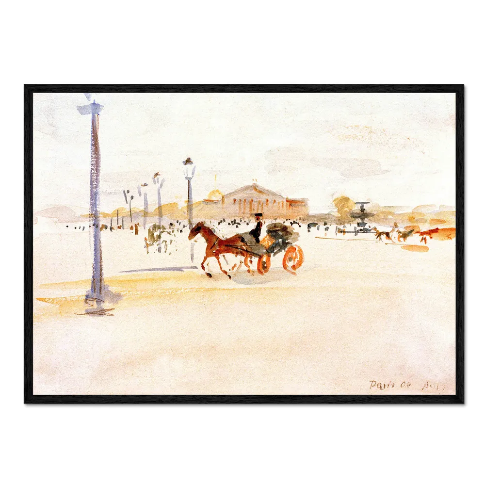 396420_loft-black تابلو قاب دار طرح Place de la Concorde in Paris کد 528129 میدان کنکورد در پاریس