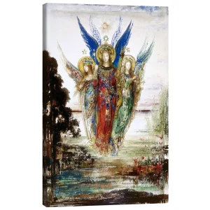 تابلو بوم کنواس طرح Job and the Angels کد 724932 ایوب و فرشتگان