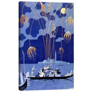 تابلو بوم کنواس طرح Fireworks in Venice