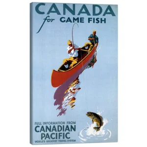تابلو بوم کنواس طرح Canada for Game Fish کد 488028 کانادا برای ماهی‌های شکاری