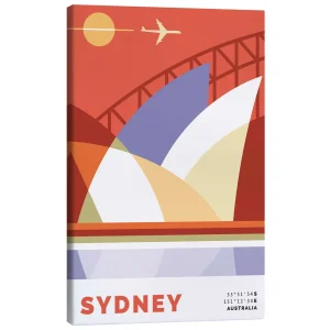 تابلو بوم کنواس طرح Sydney کد 246316 سیدنی