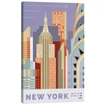 تابلو بوم کنواس طرح New York کد 207473 نیویورک