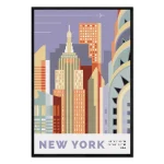 تابلو قاب دار طرح New York کد 207473 نیویورک